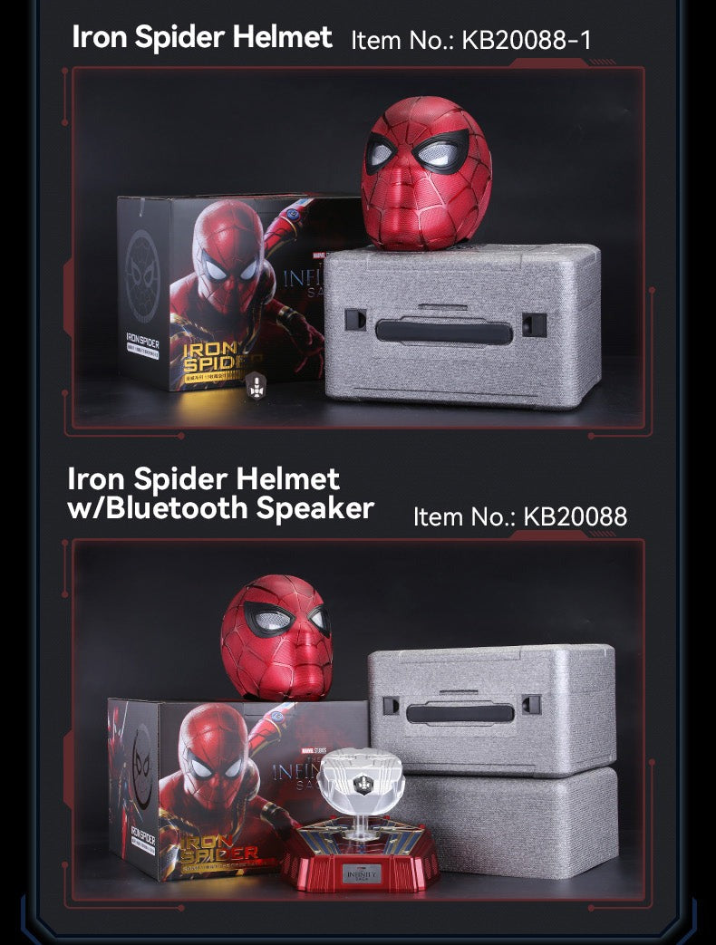 iron spider man helmet packing