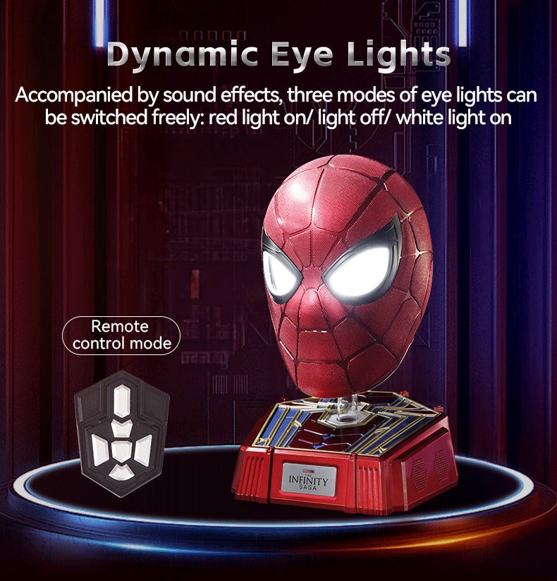 spider man helmet light eyes