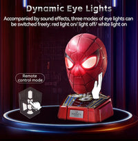 spider man helmet red light eyes