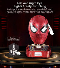 spider man helmet light eyes